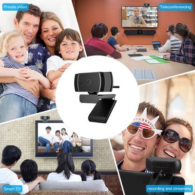 Cámara web auto granangular del foco de los webcames llenos de HD 1080p con el micrófono