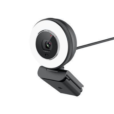 Webcam multifuncional Ring Light ajustable del Autofocus de la leva de la corriente 2K