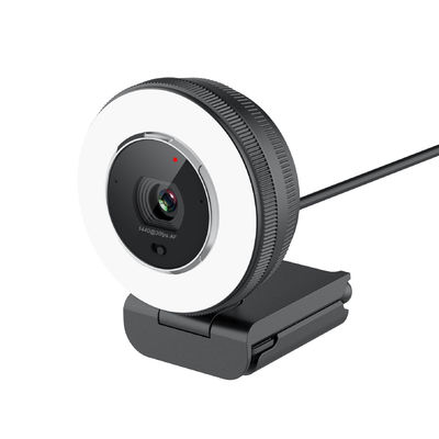 Webcam multifuncional Ring Light ajustable del Autofocus de la leva de la corriente 2K