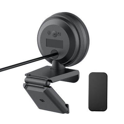 Webcam auto 2k del foco del micrófono dual con la luz correcta ajustable