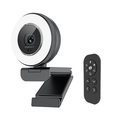 Luz del terraplén del webcam del juego de C24 1080P construida en el micrófono para vídeo de la comunicación llamar