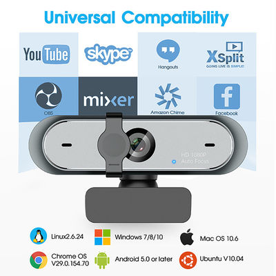 Cámara web del webcam del juego 1080p HD, webcam listo para el uso del USB con el micrófono