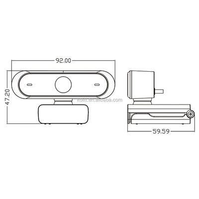 C15 AutoFocus USB Plug and Play Cámara para computadora portátil con cubierta de privacidad