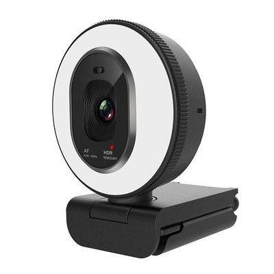 Webcam lleno del Usb de HD 1080p, AutoFocus rápido LED Ring Light Webcam