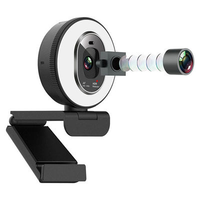 Cámara web lista para el uso del webcam del juego del Autofocus FHD 1080p con el anillo ligero