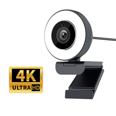 Alta cancelación de ruido Mics de Ring Light With Dual Stereo del webcam de la definición de C27 4K