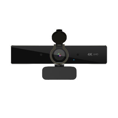 Webcam negro de la resolución del color 4K, cámara web granangular del ángulo de visión de 90 grados