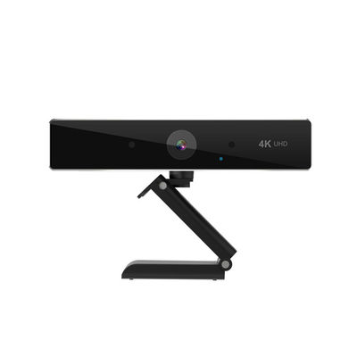 Webcam negro de la resolución del color 4K, cámara web granangular del ángulo de visión de 90 grados