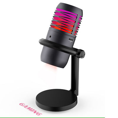 Live Stream Condenser Mic con las luces del RGB acalla/aumento/control de la salida/de volumen del auricular